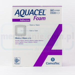 Aquacel Spumă adezivă 10 * 10cm pansament din spumă multistrat 1pc